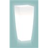 Tekcnoplast Tkm Vaso Agave Quadrato con LED Multicolor H90 40x40Cm