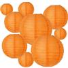 Namzi 10 lanterne di carta arancioni decorative cinesi/giapponesi da appendere, rotonde, per compleanni, matrimoni, Natale, sposa, decorazioni per la casa, decorazioni per feste (dimensioni di 10,2 cm