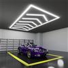 rivestiiltuogarage Plafoniera led soffitto esagonale a nido d'ape modulabile | 42000 lumen & 6400K per garage officina salone auto palestra e barber shop - [2.40 x 4.80 m]