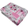 Tata Home Trapuntino Mezza Stagione Leggero Piazza Mezza 210x250 cm Copriletto Trapuntato Primaverile Estivo Quilt Autunnale Moderno Elegante Dis.66 Rosa