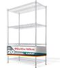 KARAT Scaffale in metallo - Mobile portaoggetti con 4 ripiani, ripiani regolabili in altezza e gambe di livellamento (cromo Himalaya, 90 x 45 x 160 cm)