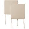 PARAMAISON Cuscino per Sedie da Cucina Generico, Set da 2 Cuscini, Antigraffio, con Laccetti, Interni od Esterni |Compatibile con Sedia Applaro| 35x35x5 cm| Beige
