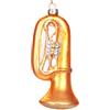 BRUBAKER Tromba - Palla di Natale in Vetro dipinto a Mano - Bocca Soffiata Decorazione Dell'Albero di Natale Figure Buffo Ciondolo Decorazione Palla Albero - 13 cm