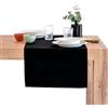 Mobili Fiver, Runner da Tavola Gioele in cotone 45x150, Nero, runner da tavola moderno Cotone 100%, Made in Italy