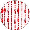 SpazioTessile Tenda Perline Colorate In PVC Antimosca Universale per Porta Finestra 8 Varianti (Rosso, 100x220 80 Fili)