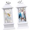 PRETYZOOM 2 Pezzi LED Piccola Lampada Ad Olio Lanterne Decorative Di Natale Lampada Decorativa Di Natale Angelo Lanterna A LED Tavolo Da Pranzo Decorazione Rosa Cesto Di Vimini Decor