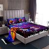 Loussiesd - Set di biancheria da letto con motivo basket, biancheria da letto sportiva per giochi di palla, lenzuolo con angoli a tema sportivo, lenzuolo piano per ragazzi e ragazze, microfibra