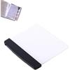 Generic Lampada da Lettura Multifunzionale a LED con Visione Notturna a Pannello Piatto, Lampada da Libro LED Sostenibile, Pannello di Illuminazione per Pagina di Libro a LED Trasparente da 17 * 14,5 cm (Nero