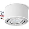 SSC-LUXon CELI-1W - Lampada da incasso a LED rotonda, faretto piatto orientabile, con LED FourSTEP da 5 W, luce bianca neutra, dimmerabile, senza dimmer in 4 livelli