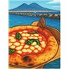 Generico VINCENT STAMPERIA QUADRO 30x40 | PIZZA MARGHERITA VESUVIO NAPOLI | STAMPA ARTE MODERNA POP CUCINA | ARREDO CASA FOODIE ITALIANO
