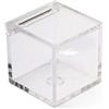 NAILAO 100 SCATOLE CUBO PLEXIGLASS 5X5X5 CM TRASPARENTE X CONFETTI
