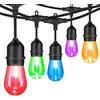 Partenopeautensili® Catena catenaria luminosa da 10 Mt e 10 bulbi E27 Lampadine da 2W incluse per eventi matrimonio decorazioni natale prolungabile ed impermeabile (Luci multicolore RGB)