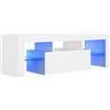 vidaXL Mobile Porta TV con Luci LED Bianco 120x35x40 cm