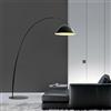 Generic Lampada da Terra Nera per la Pesca, Ideale per Il Soggiorno Accanto al Divano, Luce Decorativa a LED Creativa (Base: Ferro, 1 Pezzo)