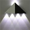 Mengjay Lampada da Parete ad Alta Potenza a LED 5W, Luci da Muro Forma Triangolare, Applique Stile Moderno,Bianco freddo 6000K,Per camera da letto soggiorno sala da pranzo