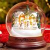 Collienght Lampada personalizzata a forma di pupazzo di neve con cristalli per la famiglia, con luci personalizzate, 1-8 nomi dei bambini, lampada a cupola in vetro, decorazione natalizia per la tavola, regalo