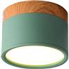 LUOYAOB Lampada da Soffitto Vintage Plafoniera LED colorata minimalista Circolare Tri-Color Dimming Lampada da soffitto Superficie piatta montata Downlights for bagno WC guardaroba cucina corridoio portico (