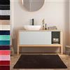 casa pura - Tappetino da Bagno Morbido a Pelo Lungo - Sky Soft - Antiscivolo, Disponibile in Diverse Misure e Set combinabile, Certificato Öko-Tex 100, Microfibra, Earth Brown/Braun, 80 x 150 cm