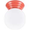 SOLLUX lighting Plafoniera Lampada da Soffitto - Faretto da Soffitto Ceramica Smaltata Vetro - 1 Paralume - Lampada LED Lampadina - Pesca Zori