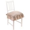 PARAMAISON Cuscino Sedia 40x40 con Lacci Panama, Cuscino Interno ed Esterno, Sfoderabile con Zip, Cotone, Laccetti di Ritenzione, Tinta Unita, Tortora Chiaro