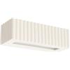 SOLLUX lighting Applique da Interno - Lampada da Parete Ceramica - 1 Paralume - Lampada LED Lampadina - Beige Rigata