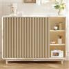 Generic Tende Antipolvere Personalizzabili per mensole, Tende per mobili da Cucina, Tende Pieghevoli sottolavello per armadi, bagni e lavatrici-Light Brown- W90cmxH60cm
