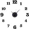 MPM Quality MPM Orologio da parete nero fai da te di qualità, orologio da parete adesivo fai da te, nero, design originale, numeri in schiuma con superficie lucida, elegante decorazione per soggiorno, camera da