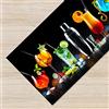 IlGruppone Tappeto Cucina Antiscivolo Made in Italy Passatoia Antimacchia Lavabile in Lavatrice Multiuso Corridoio Soggiorno - 50x250 - Coktail Bar