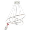 BEHWU Moderna Lampada a Sospensione a LED Anelli Lampada a Sospensione Altezza Regolabile Lampadario a Soffitto Moderno Dimmerabile 3000k-6000k con Telecomando per Soggiorno Camera da Letto Sala da Pr