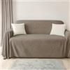 Byour3 - Copridivano Fantasia 100% Cotone 3 4 2 Posti Telo Arredo Granfoulard Salvadivano Protezione Resistente Copritutto anche per Divano Angolare Lavabile (Sakura Tortora, 3 posti)