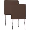 PARAMAISON Cuscino per Sedie da Cucina Generico, Set da 2 Cuscini, Antigraffio, con Laccetti, Interni od Esterni |Compatibile con Sedia Applaro| 35x35x5 cm| Marrone
