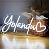Haisic scritta Neon Personalizzata, Insegna Luminosa Nome Neon LED Personalizzata per Decorazione da Parete, Matrimonio, Compleanno Festa, Regali, Bar, Negozio, Commerciale Logo (40-150 cm)