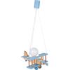 IPP ItalPol Produkt Lampada in legno da soffitto, lampadario a sospensione Aereo 32cm x 30cm per cameretta bimbo.