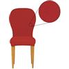 Biancaluna Coppia Copri seggiola Genius 4D coprisedia con Imbottitura L720 Rosso