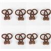 A.Monamour 8 Pezzi Fermatende Magnetiche Ferma Tenda in Corda Cubo Poligonale Fascette per Tende Moderno Decorativa con Potenti Magneti Calamita Fermagli per Tendine Leggera Pesante - caffè