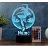 Optechvisual Lampada Hip Hop personalizzata - Luce notturna LED con nome | Regalo di streetdance per ragazze e donne | Lampada decorativa da ballo per cameretta, camera da letto e fan di urban dance