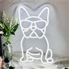 iPuppy Bulldog francese Insegna al Neon Frenchie Indossare Occhiali LED Luci Al Neon Fench Bulldog Accessori Decor Frenchie Decor Bulldog Francese Regali