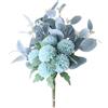 HAOSHICS Bouquet di fiori artificiali Ortensia Fiori finti Crisantemo Fiori di seta artificiali per decorazione Centrotavola floreali per decorazione tavolino da caffè (Cielo)