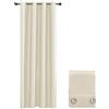 emmevi Tenda Porta Finestra Raso Sintetico 1 Pannello Coprente 140x280 Cm Occhielli Acciaio Beige