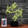 SUPERHONGJIHAO Luce notturna per bambini 3D Astronauta Led Lampada con telecomando 16 Cambiare colore Regalo di compleanno di Natale per il bambino