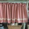 Cammeciso Tendina Sottolavello per Cucina in Lino Retrò, Tende Corte dell'Armadio, Alta Solidez del Color, Facile Manutenzione per Piccole Case