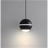 SXYSXYSXY Lampada a sospensione 7W minimalismo luce pendente LED Moderno disegno nordico Camera da letto comodino Lampada Sospesa 3000 mila lampadario corridoio cucina plafoniera Ø8cm,Nero