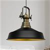 bamyum Asletl Lampadario Cucina Vintage, Lampada a Sospensione da Soffitto Industriale, Paralumi 40cm, Lampada da Soffitto Cucina Lampada a Sospensione Tavolo da Pranzo Lampadario Nero
