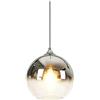 ZXLZHGS Lampada a sospensione moderna a sfera in vetro a specchio, oro/oro rosa/argento, globo, lampada a sospensione, creatività nordica, E27, lampada a sospensione a testa singola, lampada da cucina (Color