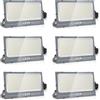 Probapro 600W Faretto LED da Esterno 6000K Bianco Freddo 6 Pezzi | 60000LM Faro LED Esterno con Alta Luminosità e Durata, IP66 Impermeabile Proiettore per Giardino, Cortile, Garage