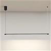 Klobvtt Lampada a sospensione lineare Lampada a sospensione nera minimalista Apparecchio di illuminazione a soffitto con lampadario a LED, luci a isola da cucina a striscia lunga Lampade a sospensione