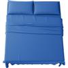 MAXIME MAISON - Set Lenzuola Letto Singolo 3 Pezzi, Completo Letto SIngolo in Microfibra Made in Italy, Biancheria da Letto 1 Lenzuolo con Angoli, 1 Lenzuolo Sopra, 1 Federa (Blu Denim)