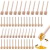 YHSKJCD 50 Pezzi Spargimiele Legno Piccoli, Cucchiaini Bastoncini Miele Legno Piccoli Mini Spargimiele 8 cm per Vaso di Miele Jar Ringraziamento Matrimonio Battesimo