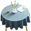 CIEEIN CIEHT Cotone Lino Tovaglia Rotonda Hotel Ristoranti Impermeabile Anti-penetrazione facile da pulire Copritavolo blu Diametro 200cm