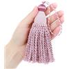 Fenghuangwu 4 Pezzi Nappa Chiave Grande da 15,2 cm con Anello da 10,9 cm Nappe Eleganti Fatte a Mano (Rosa Misto)
